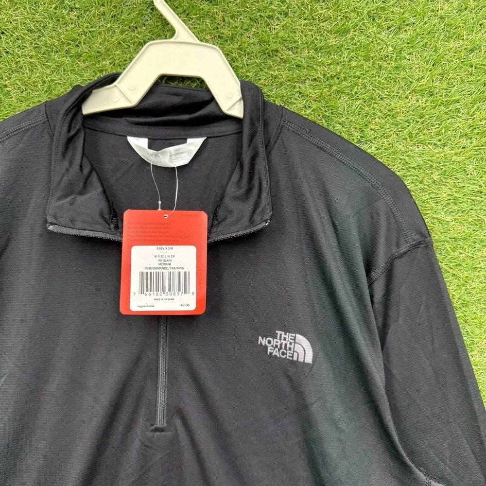 The North Face Flex 2 Shirt Mens Medium 1/4 Zip Top Pullover Jacket Hiking New